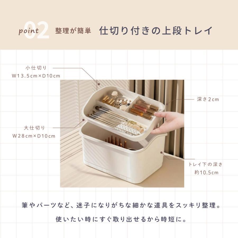 ネイル用品収納ケース 収納ボックス ネイルボックス 2段 大容量 小物
