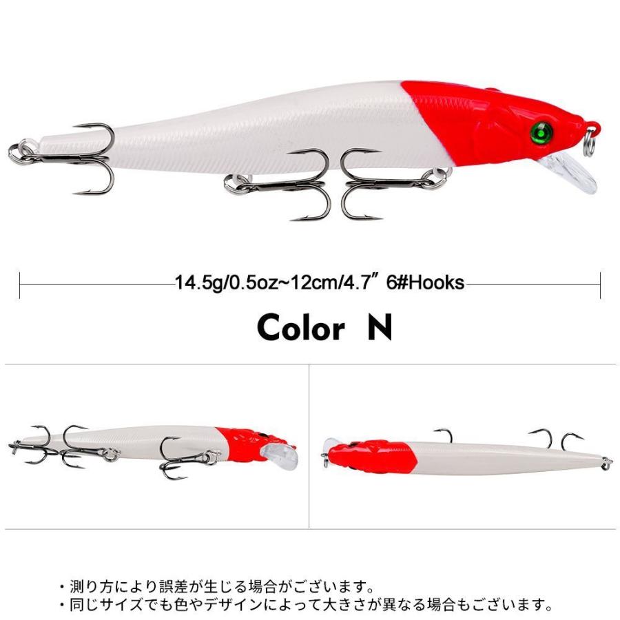 ハードルアー ミノープラグ リップ付き トリプルフック 3本フック