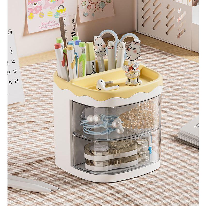 plusnao ペン立て ペンスタンド ペンホルダー 小物入れ 卓上収納ケース