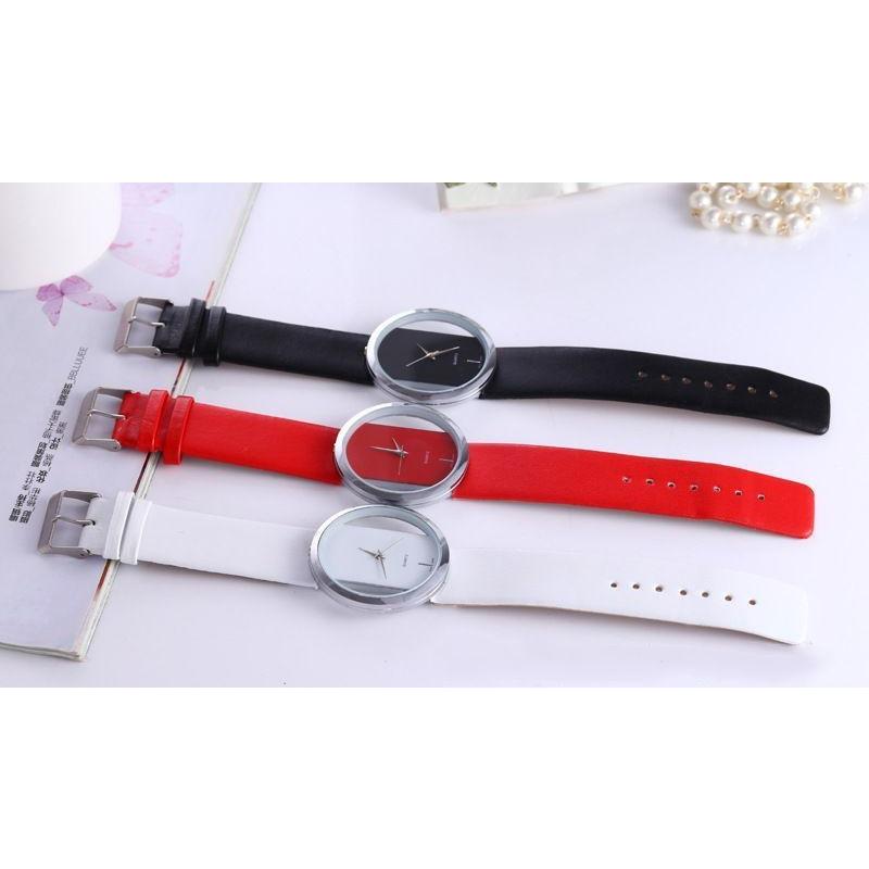 plusnao 腕時計 アナログ ラウンドウォッチ 文字盤クリアカラー 文字盤