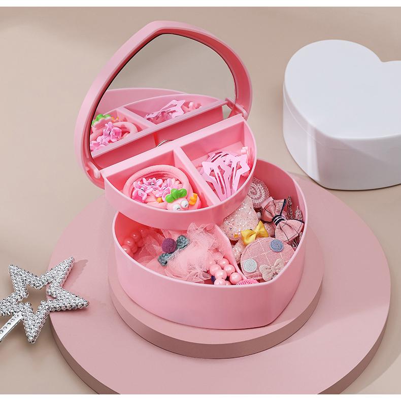 サンタマリアノヴェッラ ポプリホルダー アクセサリーケース ハート型 plusnao（プラスナオ） アクセサリー収納ボックス 2段 ハート型 子供用
