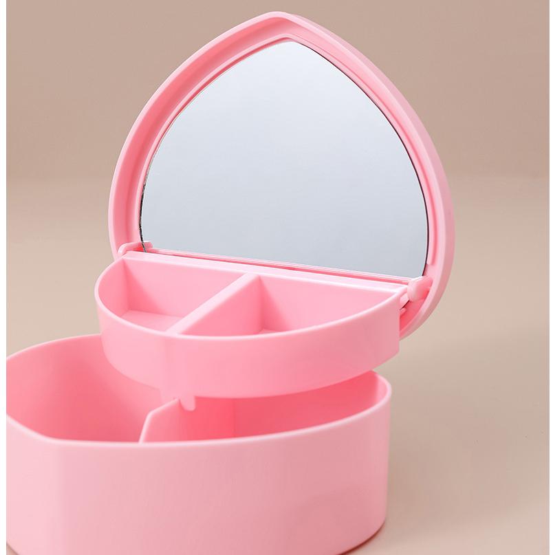 plusnao アクセサリー収納ボックス 2段 ハート型 子供用 キッズ