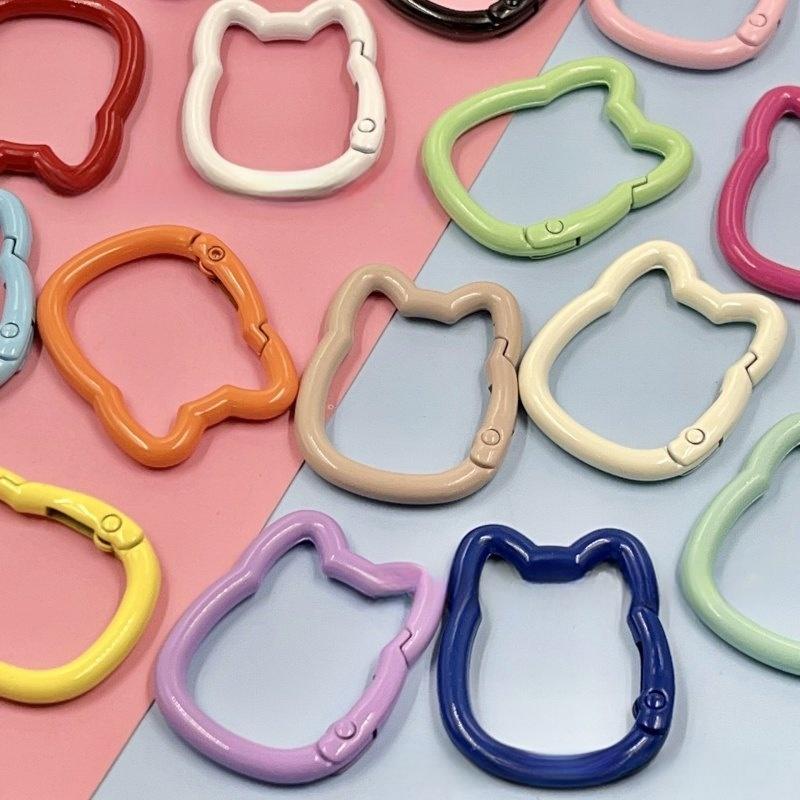 plusnao（プラスナオ） カラビナ 5個セット カラビナフック 猫型 ねこ