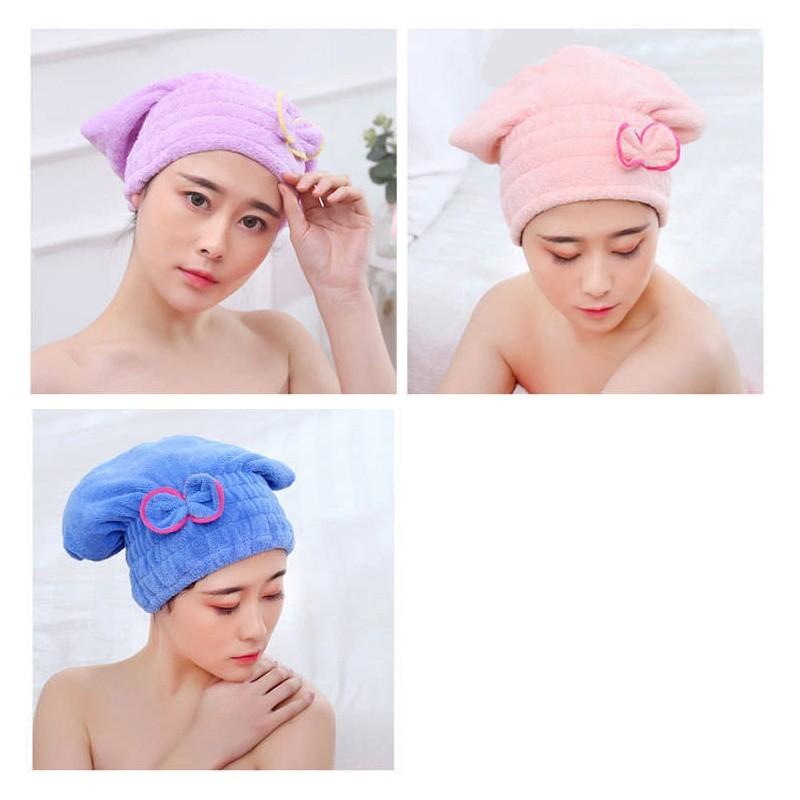 タオルキャップ ドライヘアキャップ 吸水タオル 速乾 バス用品 お風呂