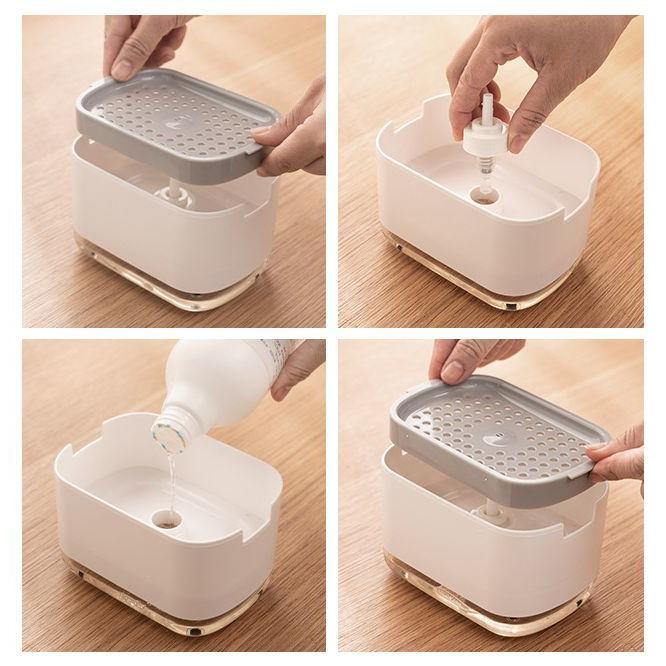plusnao（プラスナオ） スポンジホルダー ソープディスペンサー