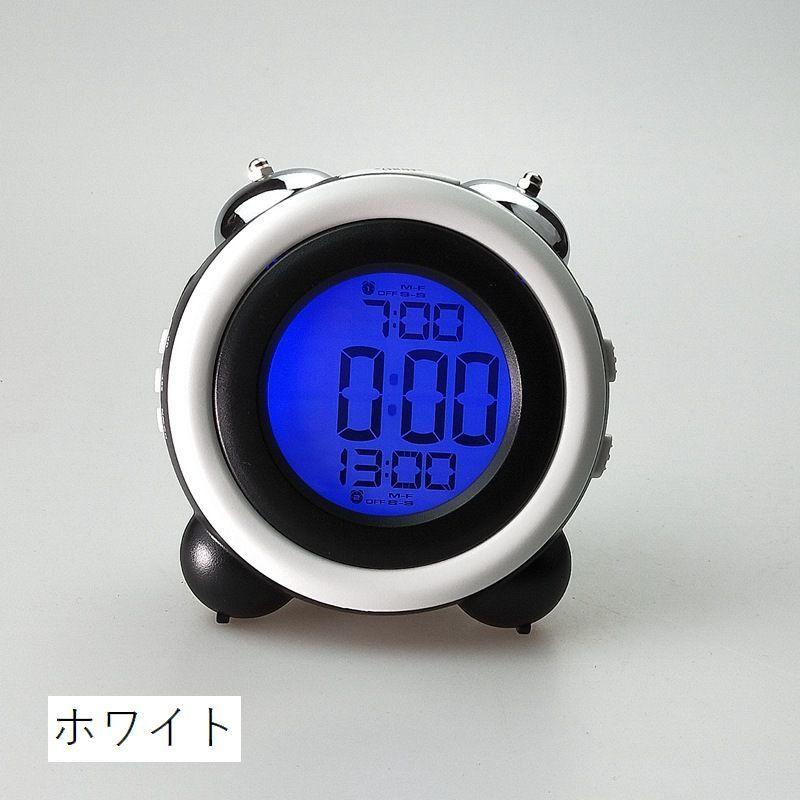 目覚まし時計 置時計 デジタル時計 ダブルアラーム スヌーズ機能 大