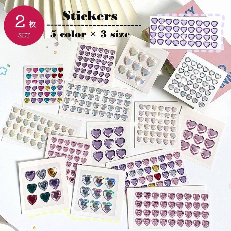 plusnao（プラスナオ） シール ステッカー ラベル 3D 立体 ハート型 2