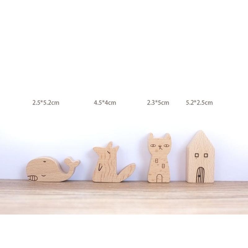 メッセージスタンド カードホルダー 写真立て カード 写真 メモ 雑貨 文房具 ネコ キツネ クジラ かわいい 木製 ナチュラル|plusnao|08