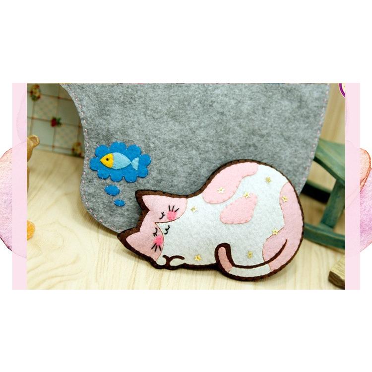 手芸キット 素材セット 手芸セット ハンドクラフト ハンドメイド Diy 手作り Pcマウスパッド 楕円形 手首クッション ネコ ねこ 裁縫 フェルト プラスナオ Paypayモール店 通販 Paypayモール