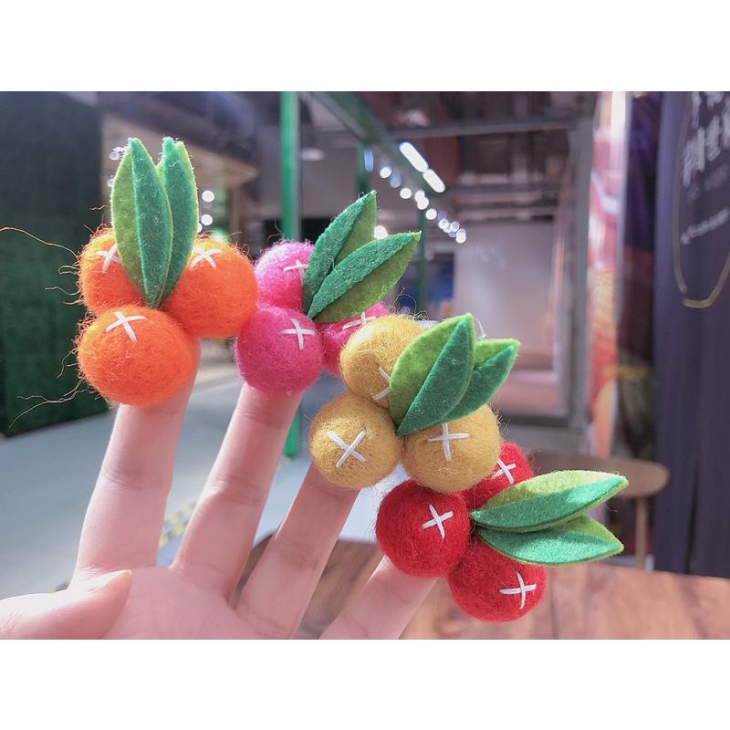 ヘアクリップ ヘアゴム カチューシャ 髪飾り ヘアアクセサリー キッズ ベビー 女の子 ふわふわ オレンジ みかん フルーツ ポップカラー シンプル プラスナオ Paypayモール店 通販 Paypayモール