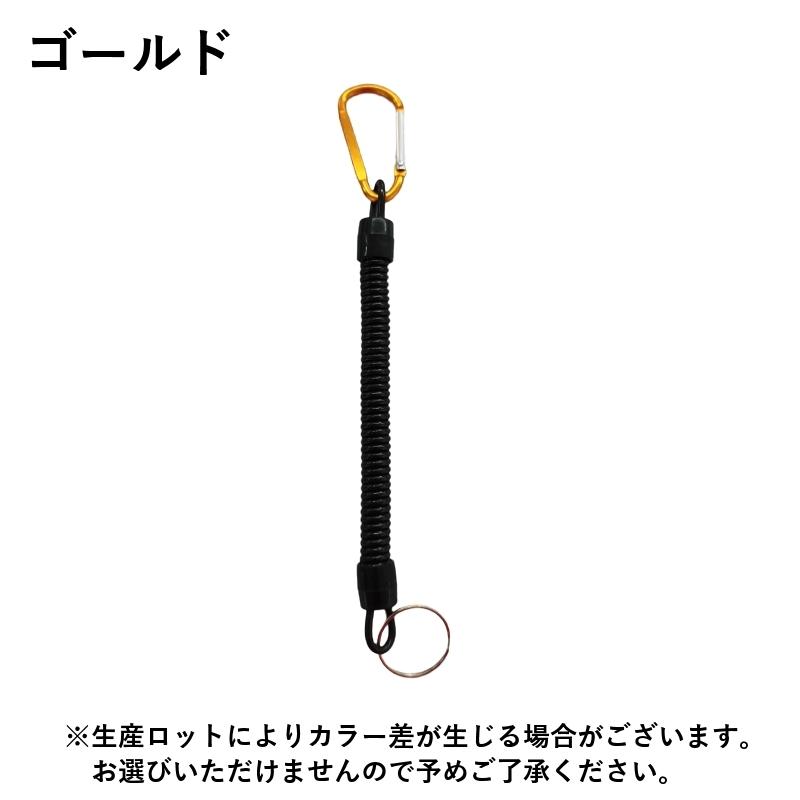plusnao スパイラルキーチェーン キーホルダー キーリング カラビナ付