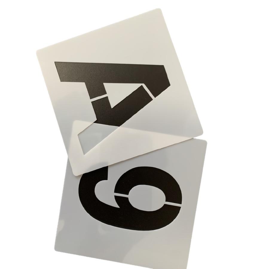 ステンシルプレート 正方形 文字 アルファベット 数字 装飾 スプレー