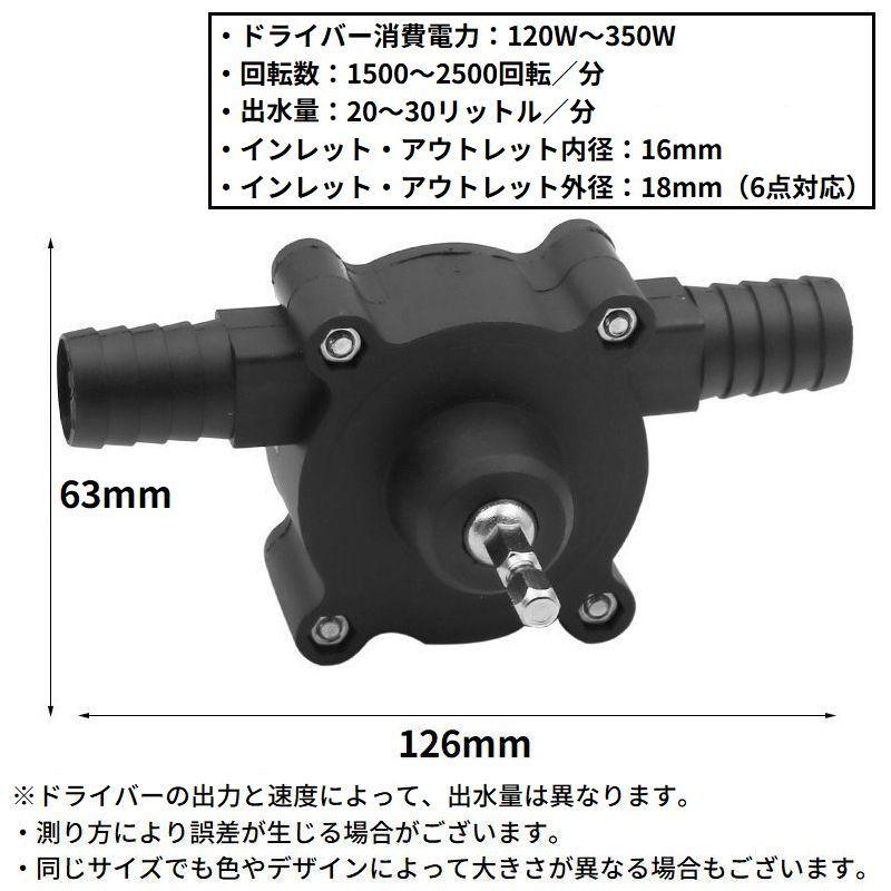 ドリルポンプ 電動ドリル用 オイルポンプ ウォーターポンプ ハンド