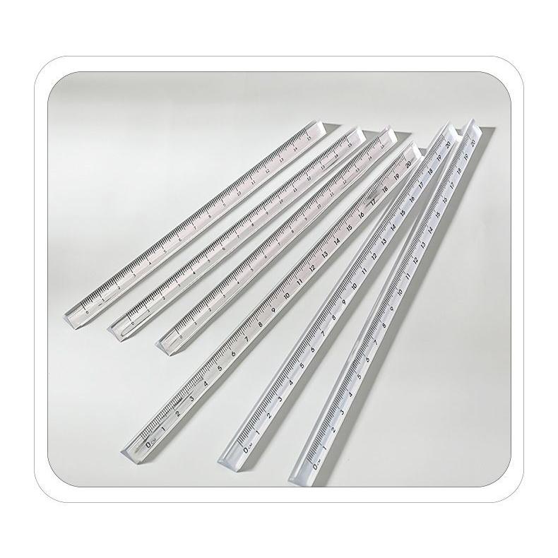 定規 ものさし 直線定規 クリア 三角柱 15cm 20cm 透明 直尺 ルーラー ruler スケール 文房具 事務用品 製図 オフィス ...