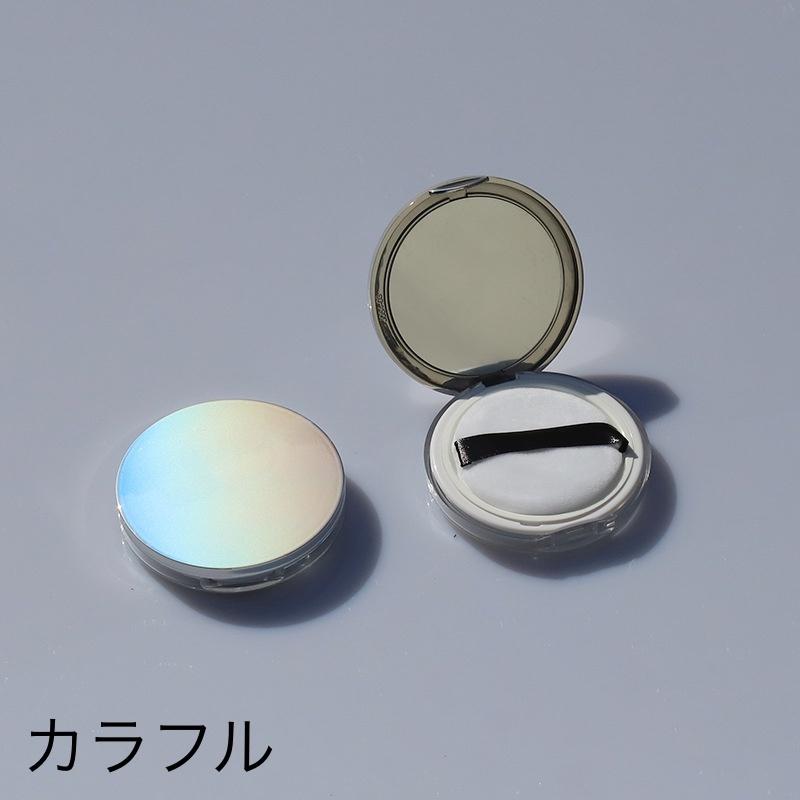 フェイスパウダー用ケース 詰め替え容器 空容器 パフ付き 鏡付き