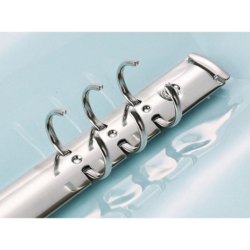 ルーズリーフバインダー 文房具 ボタン留め A5 A6 A7 クリア シンプル