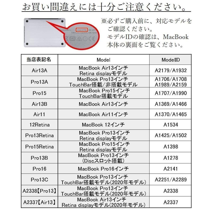 MacBookケース マックブックケース カバー 保護 耐衝撃 透明 Pro Air Retina 11 12 13 15 16インチ 2016 20｜plusnao｜20