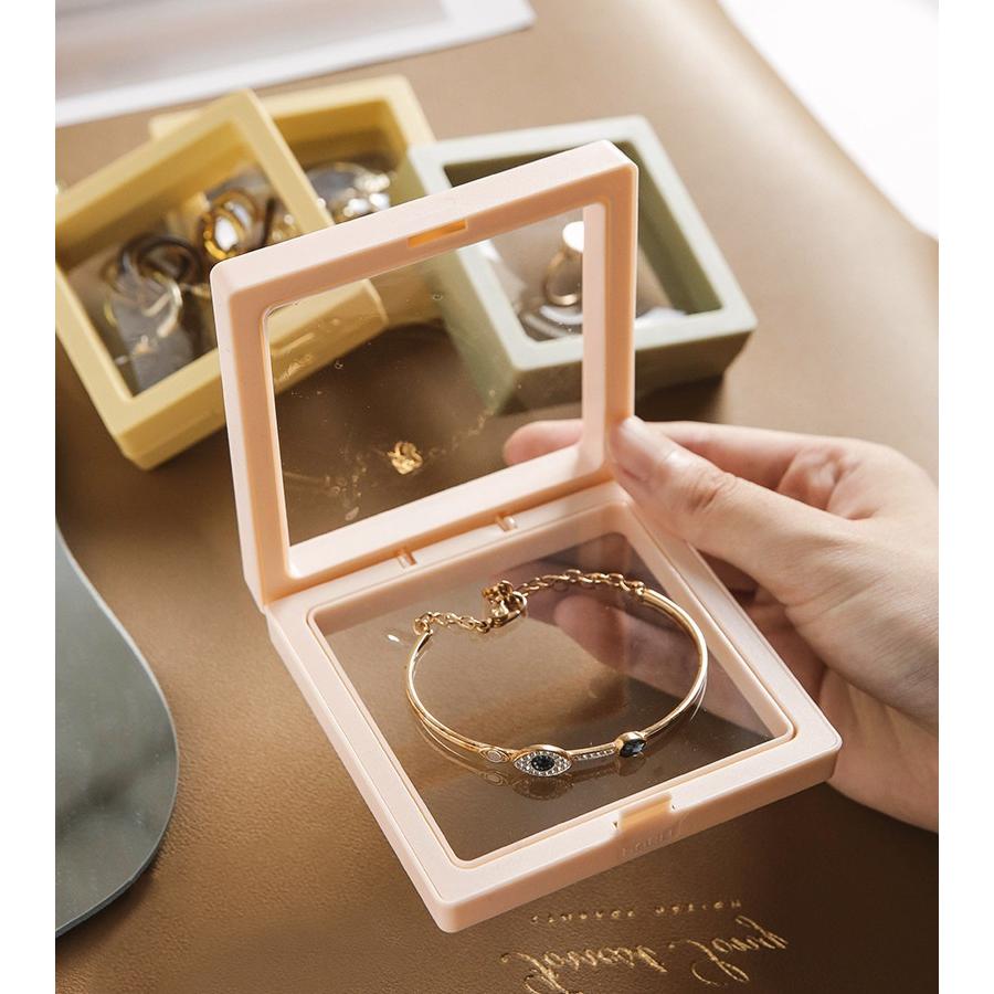 ジュエリーディスプレイケース ホワイト3個セットアクセサリーリング展示用収納 ジュエリーディスプレイケース ホワイト3個セットアクセサリーリング