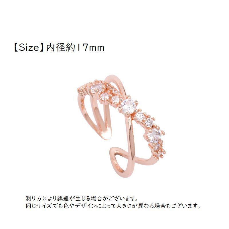 ファッションリング レディース アクセサリー 指輪 クロスデザイン 3連
