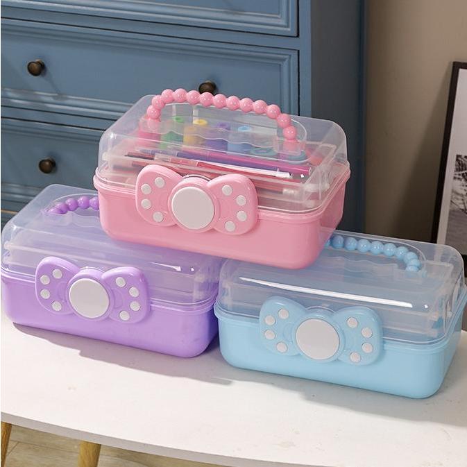 収納ボックス 収納ケース 3段 文房具収納 ツールボックス 小物収納