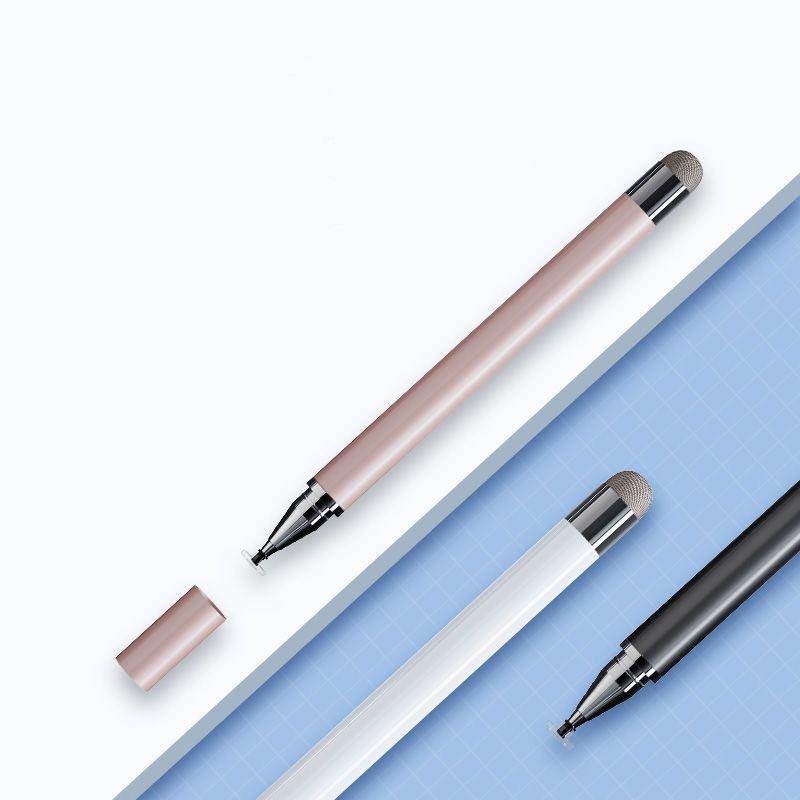 タッチペン スタイラスペン 2in1 2way ディスク 円盤型ペン先 キャップ