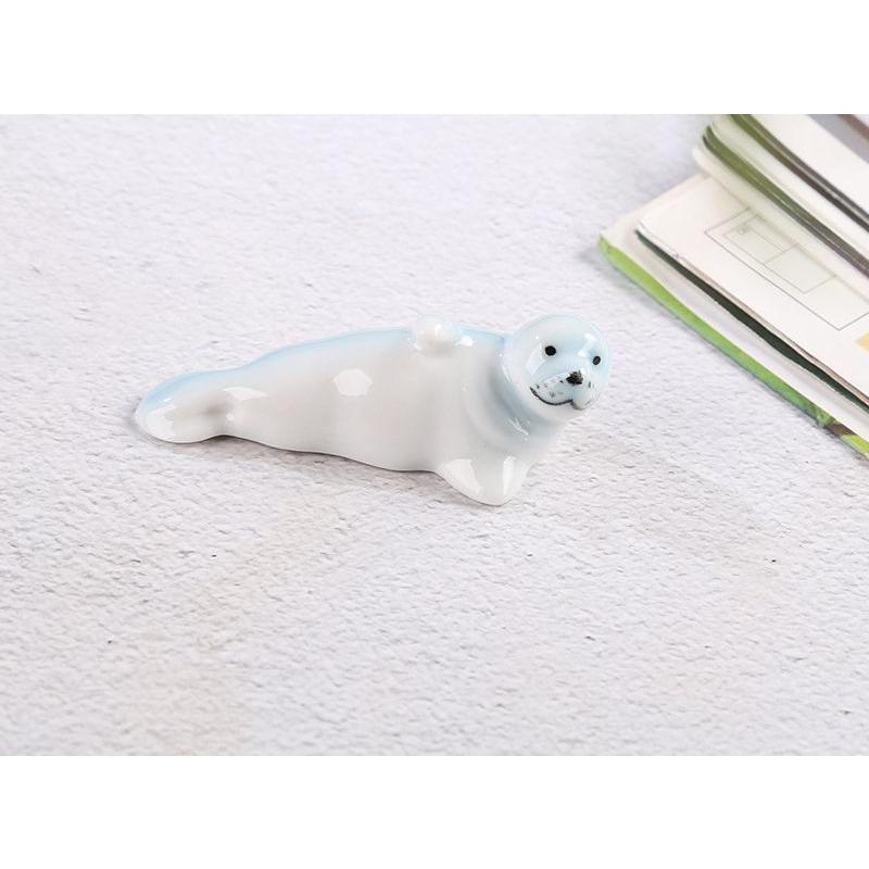 箸置き 箸枕 はし置き セラミック 陶器 アザラシ アニマル 動物