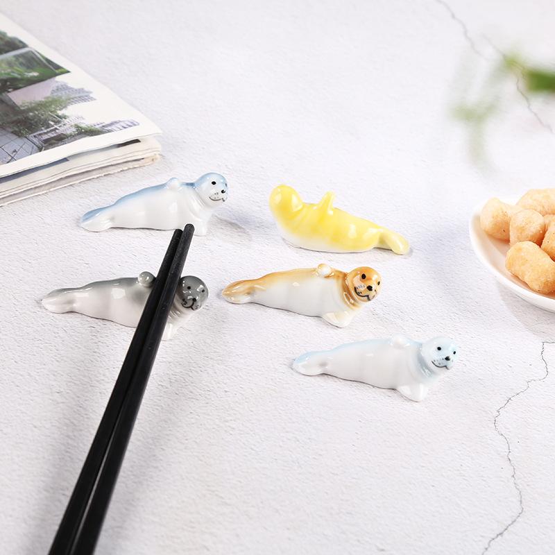 箸置き 箸枕 はし置き セラミック 陶器 アザラシ アニマル 動物