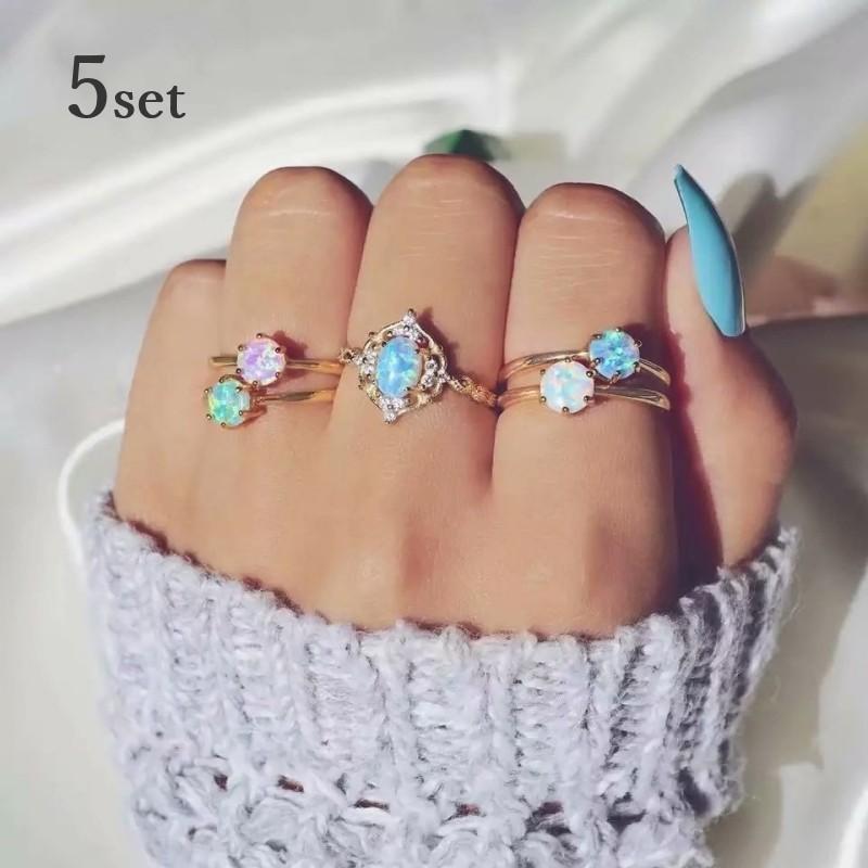 指輪 リング アクセサリー レディース 5個セット ファッション雑貨 シンプル おしゃれ かわいい ギフト プレゼント プラスナオ Paypayモール店 通販 Paypayモール