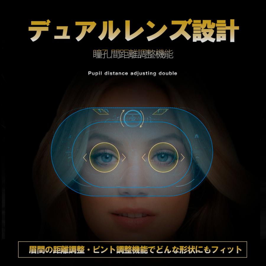VRゴーグル スマートフォン対応 スマホ対応 ピント調節機能 動画視聴