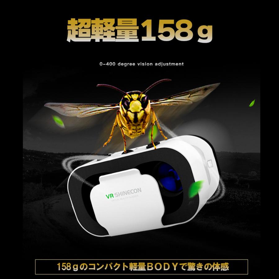 VRゴーグル スマートフォン対応 スマホ対応 ピント調節機能 動画視聴