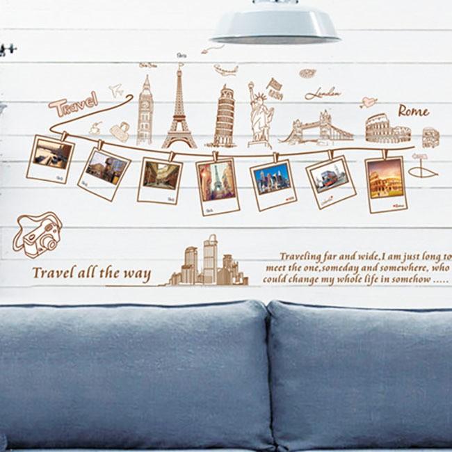 ウォールステッカー 壁ステッカー ステッカー 壁シール インテリア雑貨 雑貨 デコレーション 装飾 海外 旅行 写真 フォト 思い出 おしゃれ プラスナオ Paypayモール店 通販 Paypayモール
