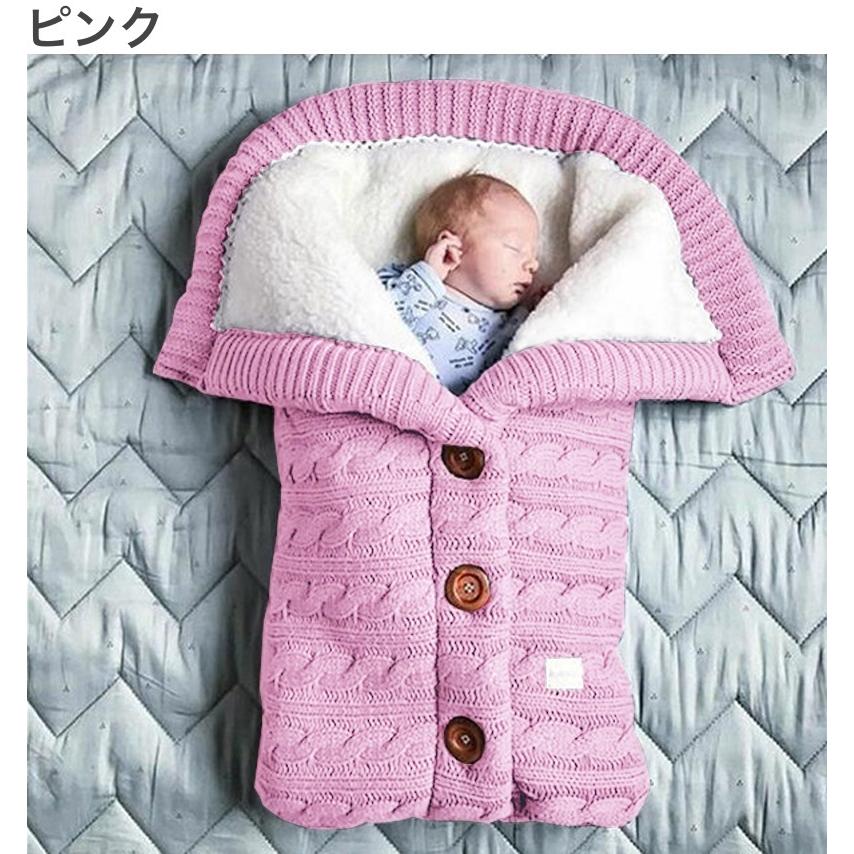 ベビーブランケット ベビー用寝袋 寝具 ねんね 毛布 寝袋 ブランケット ベビー 赤ちゃん 新生児 ニット あったか ぬくぬく もこもこ 暖かい シン｜plusnao｜12