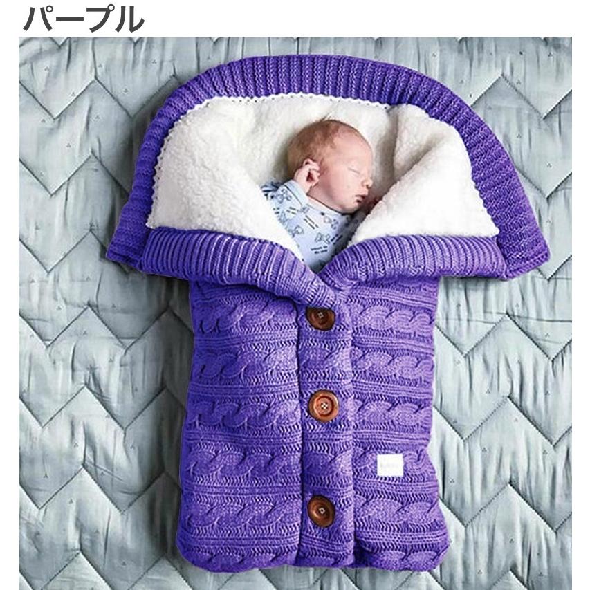 ベビーブランケット ベビー用寝袋 寝具 ねんね 毛布 寝袋 ブランケット ベビー 赤ちゃん 新生児 ニット あったか ぬくぬく もこもこ 暖かい シン｜plusnao｜08