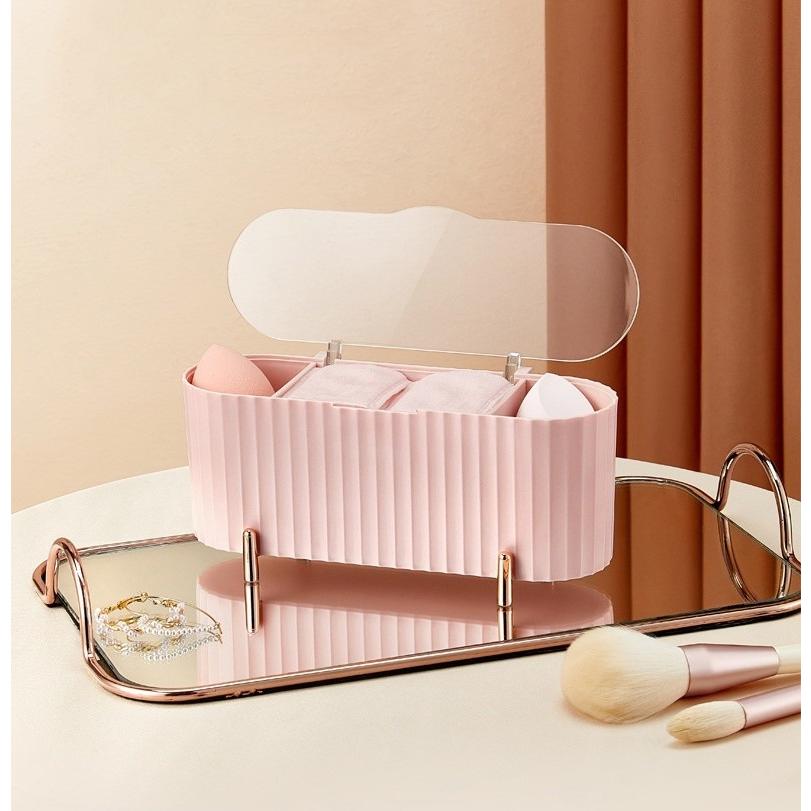 plusnao 収納ケース 小物収納 卓上収納 小物入れ コスメ 化粧品 綿棒