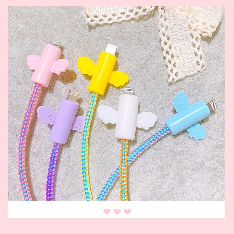 USBケーブルカバー 充電コードカバー コードクリップ スマホ 断線保護
