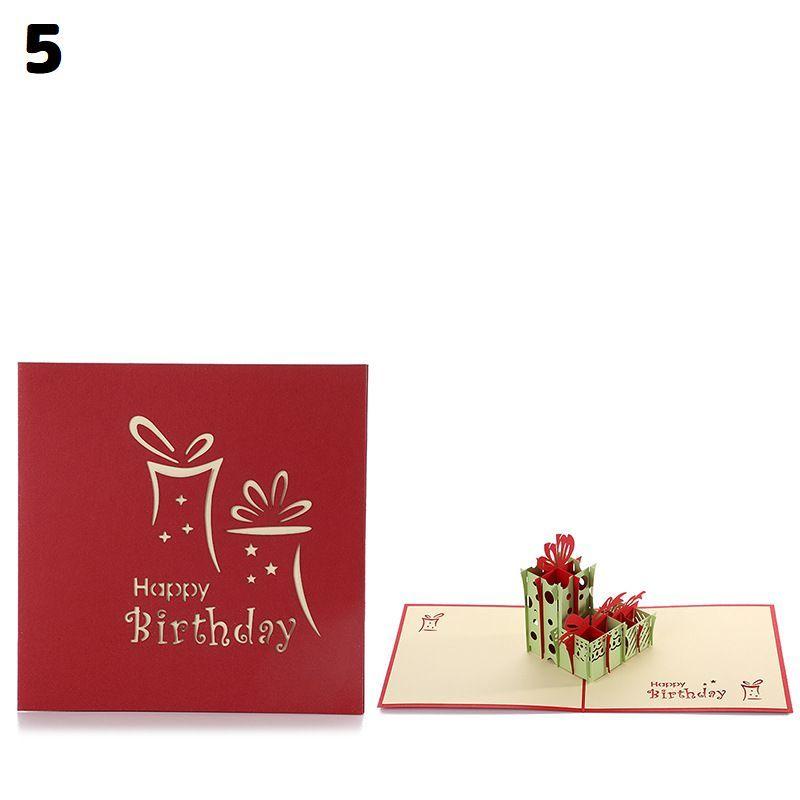 バースデーカード 誕生日 お祝い グリーティングカード メッセージカード 3D 立体 ポップアップ 飛び出す ケーキ プレゼント｜plusnao｜03