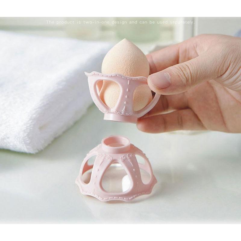 メイクスポンジスタンド 2個セット メイクスポンジホルダー パフ