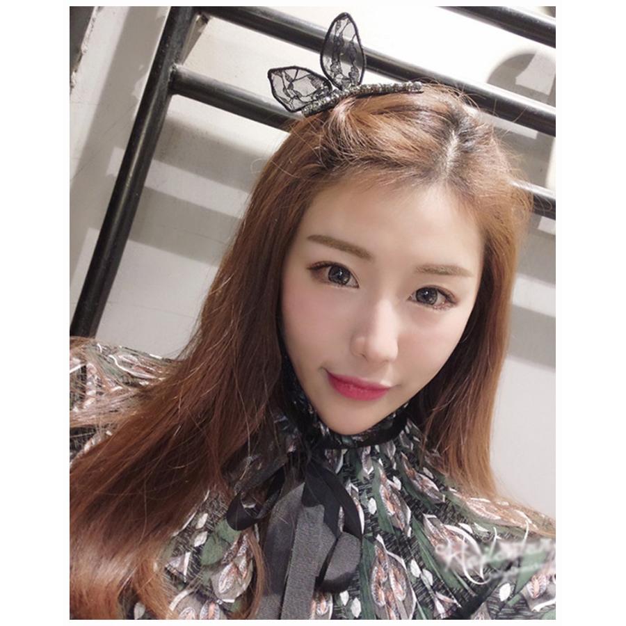 ヘアピン ヘアクリップ うさぎ耳 レース 黒 ラインストーン かわいい ヘアアクセサリー レディース プラスナオ Paypayモール店 通販 Paypayモール