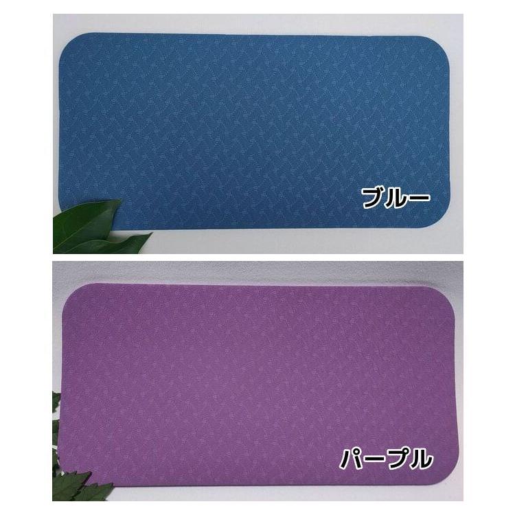 【新品未使用】リバーシブル ヨガマット 水色と紫 SOUTHERNPORT ヨガマット ライトパープル 約厚み4X幅610X長さ
