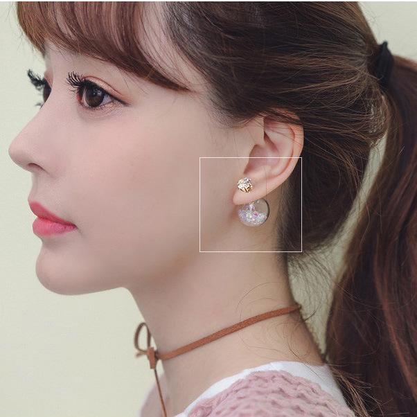 ピアス スタッドピアス ドーム型 レディース アクセサリー クリアボール ビーズ ビジュー キラキラ カラバリ豊富 可愛い 個性的 おしゃれ プレゼン プラスナオ Paypayモール店 通販 Paypayモール