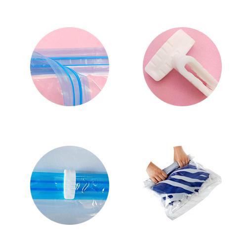 plusnao（プラスナオ） 衣類圧縮袋 3個セット チャック袋 ジッパー袋