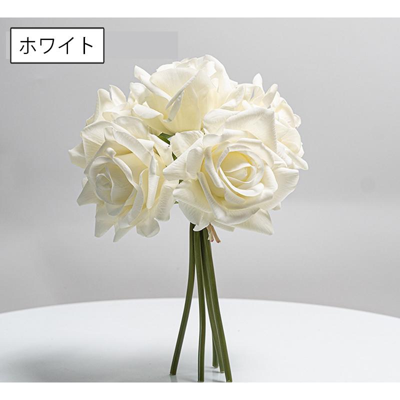造花 ブーケ 花束 5本 1束 フェイクフラワー 薔薇 バラ ばら ローズ