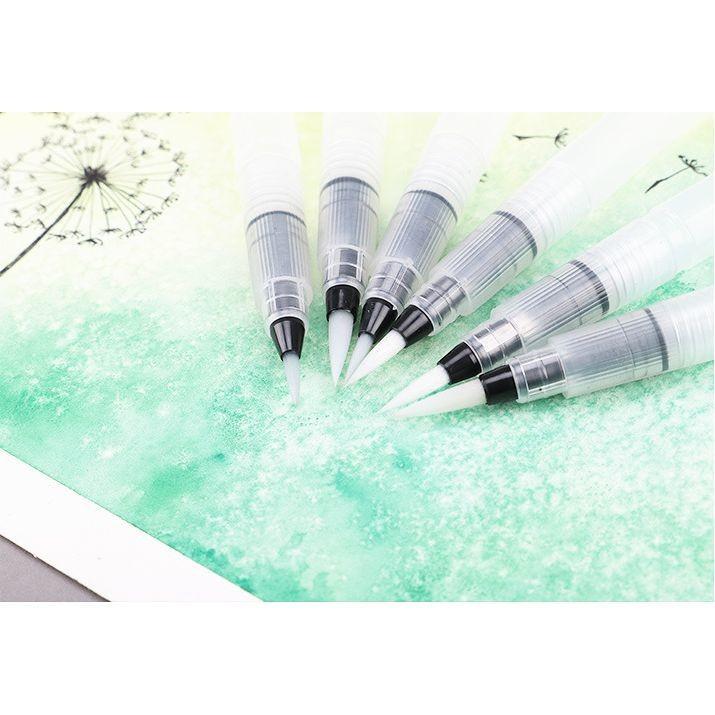 水彩ペン ペン 水筆ペン 筆ペン 水彩画 水彩 ナイロンブラシ 平筆 フラット 丸筆 ラウンド 文具 雑貨 便利 大容量 ブラシ シンプル スケッチ プラスナオ Paypayモール店 通販 Paypayモール