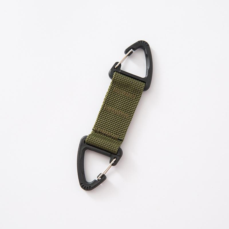 plusnao カラビナ ダブルヘッド キーホルダー 単品 ナイロン