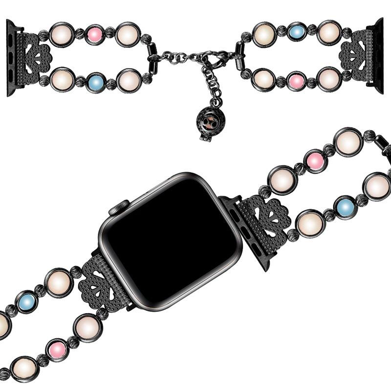 Apple watch バンド アップルウォッチ 交換用ベルト 38mm 45mm 腕時計ベルト レディース 女性 デュフューザー アロマ パール風｜plusnao｜06