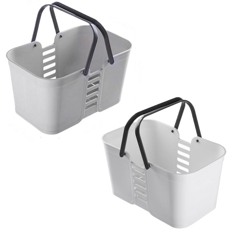 シャワーコントロール機能付き 温泉ミニバスケット　2個セット plusnao お風呂バスケット シャワーバスケット カゴ かご 小物
