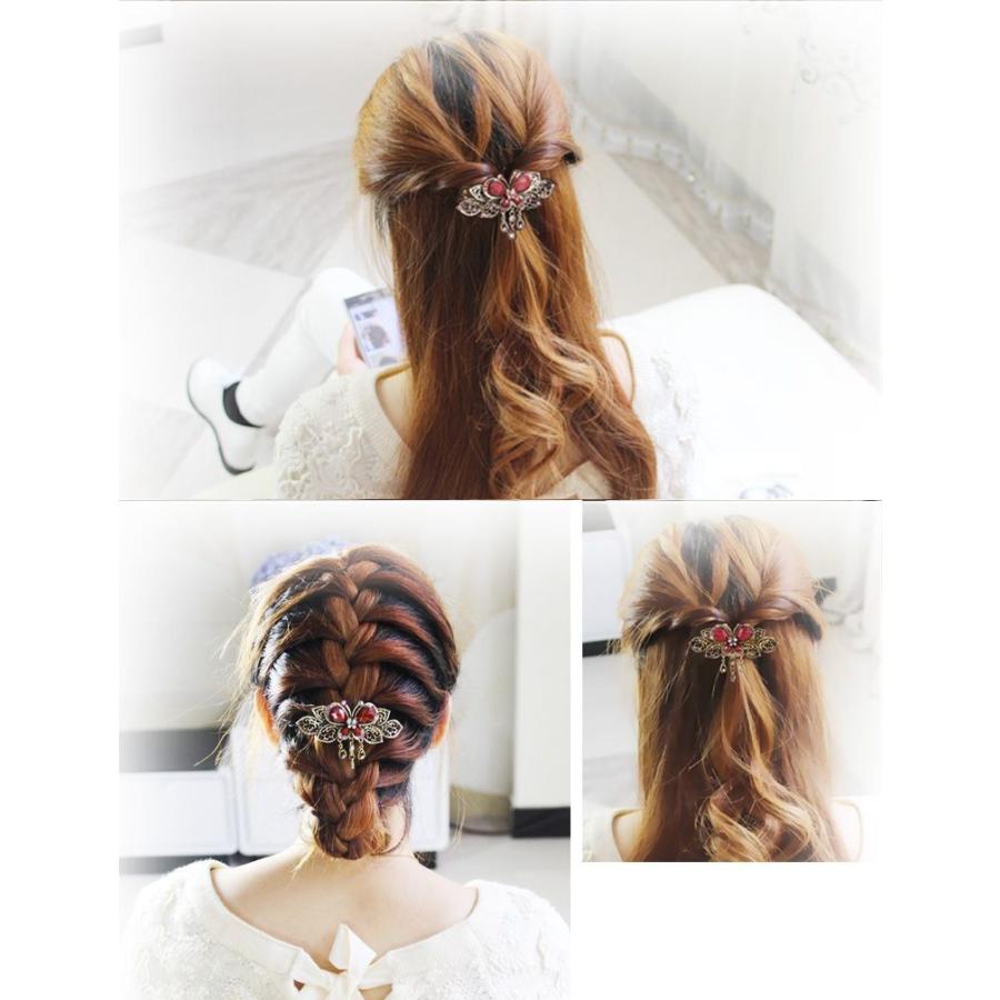 ヘアバレッタ ヘアクリップ ヘアアクセサリー ヘアアレンジ 髪飾り ラインストーン ビジュー レディース 蝶 キラキラ まとめ髪 髪留め バタフライ プラスナオ Paypayモール店 通販 Paypayモール