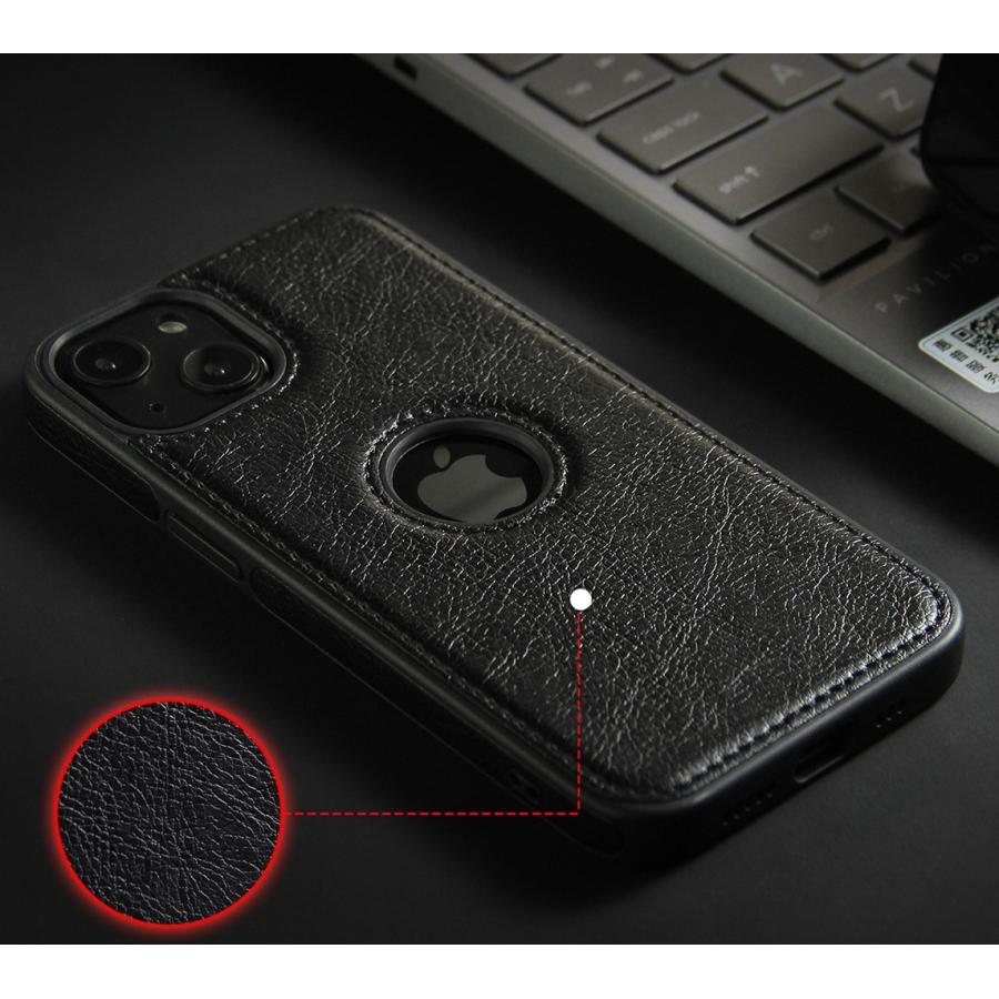 iPhone用ケース 黒色レザー調 クロス装飾 iPhone用ケース 黒色レザー調 クロス装飾