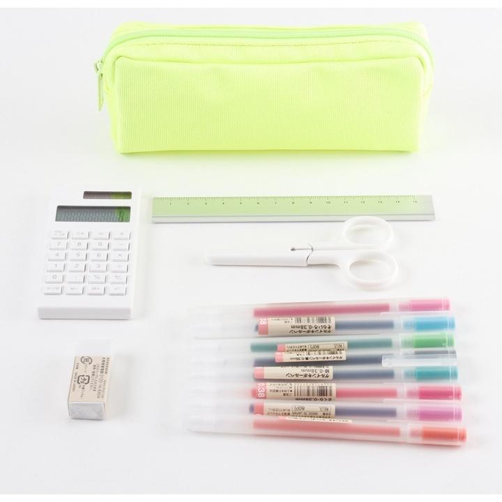 plusnao ペンケース ペンポーチ 筆箱 文房具 コンパクト 長方形