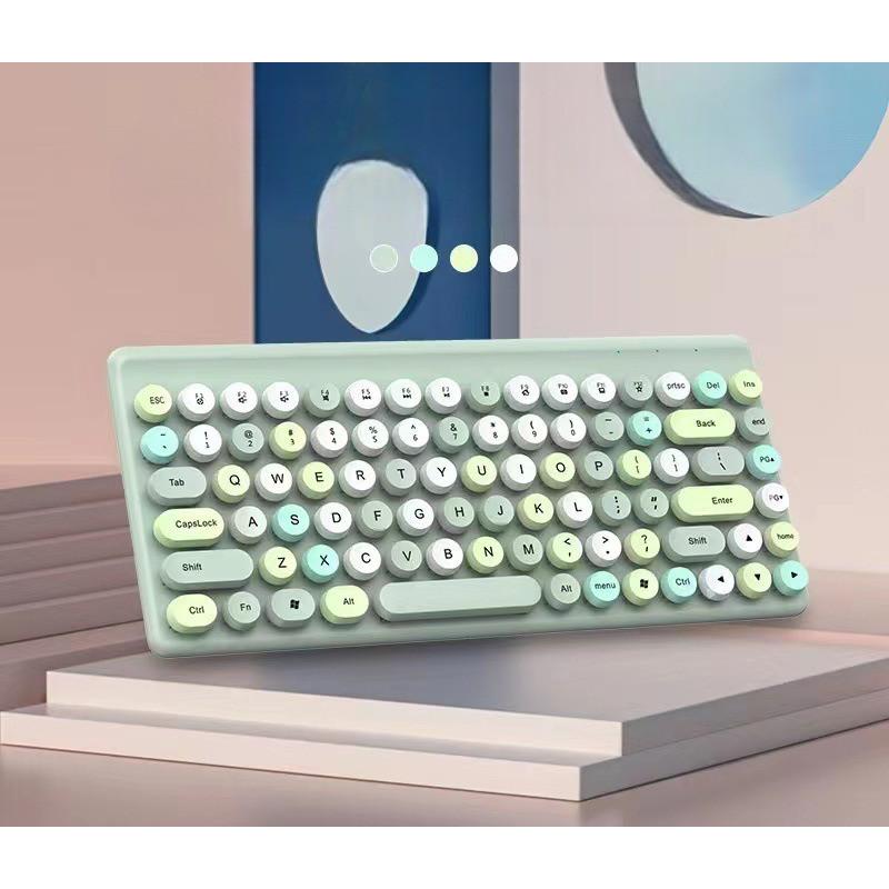 キーボード ワイヤレスキーボード マウス 2点セット 丸ボタン サークル